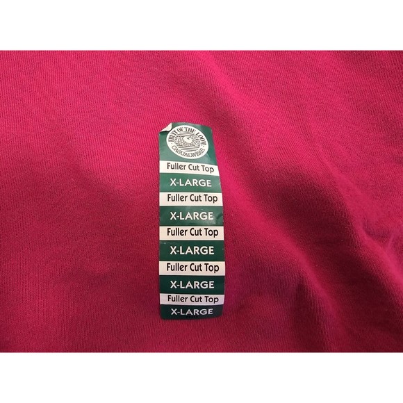 Vtg Fruit Of The Loom Casual Wear Made In USA NOS With Tag Ladies XL Burgundy - Picture 12 of 16